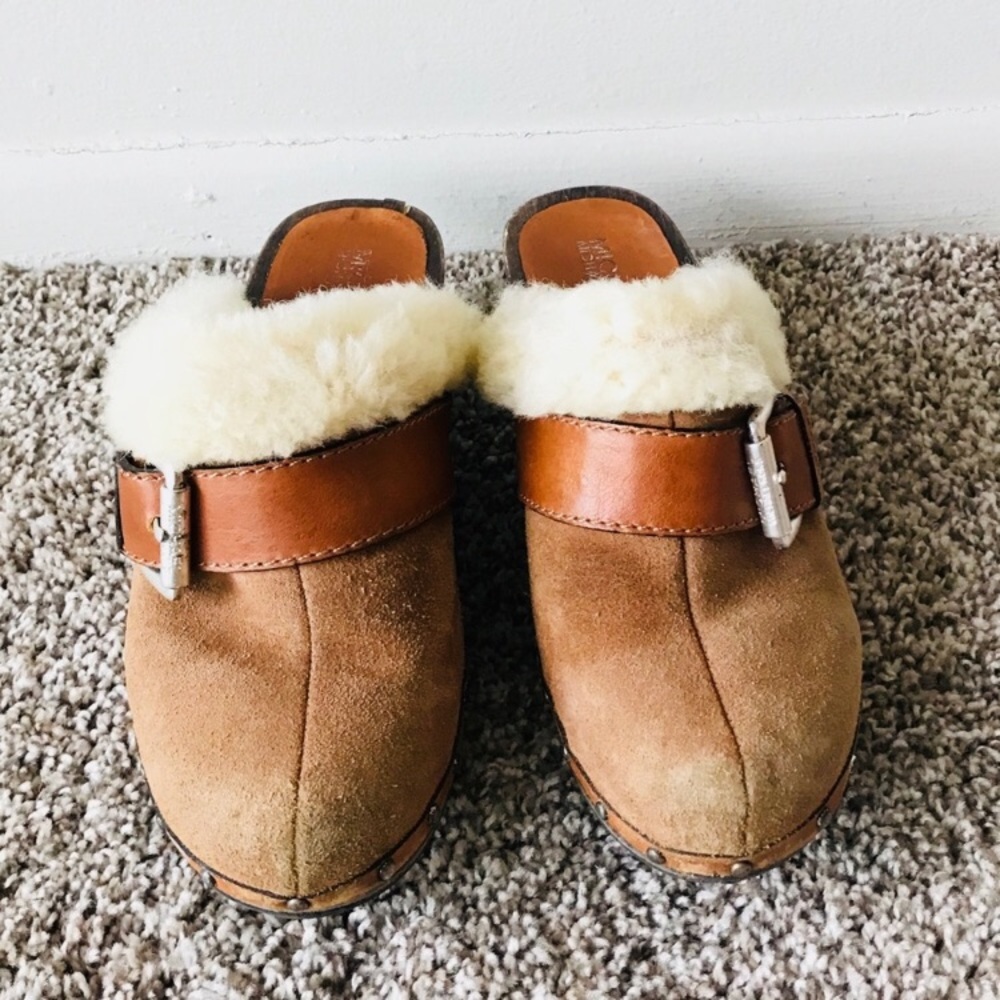 Michael Kors Brown & Orange Clogs Size 7